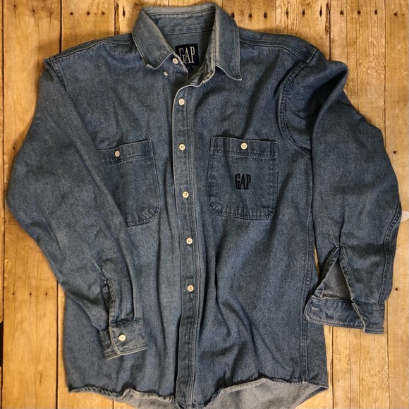 VINTAGE Gap Jean Shirt/Jacket - Picture 1 of 2